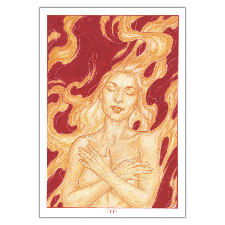 Gianenrico Bonacorsi - Genèse - Illustration "Eve dans les flammes"