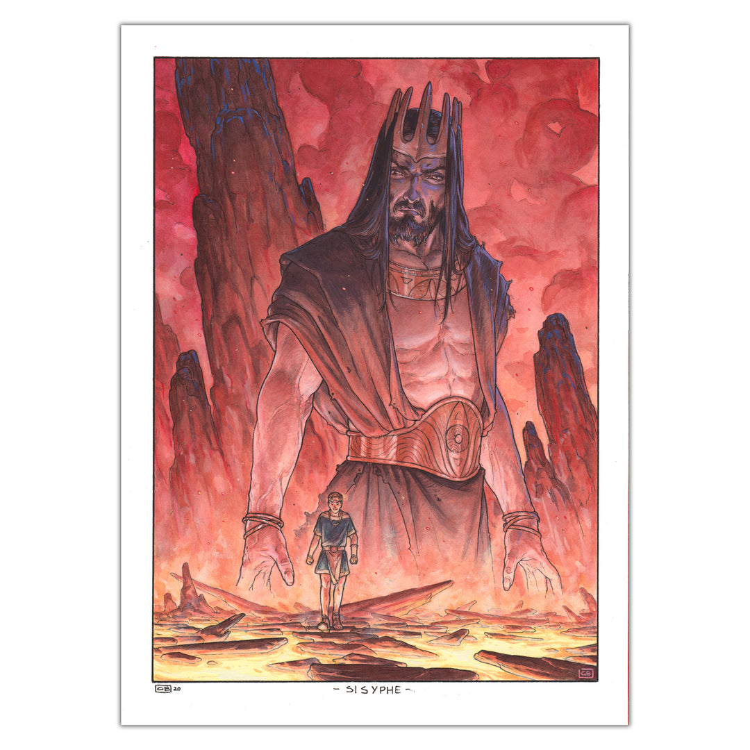 Gianenrico Bonacorsi - Sisyphe and Asclepios - "Hades" Illustration