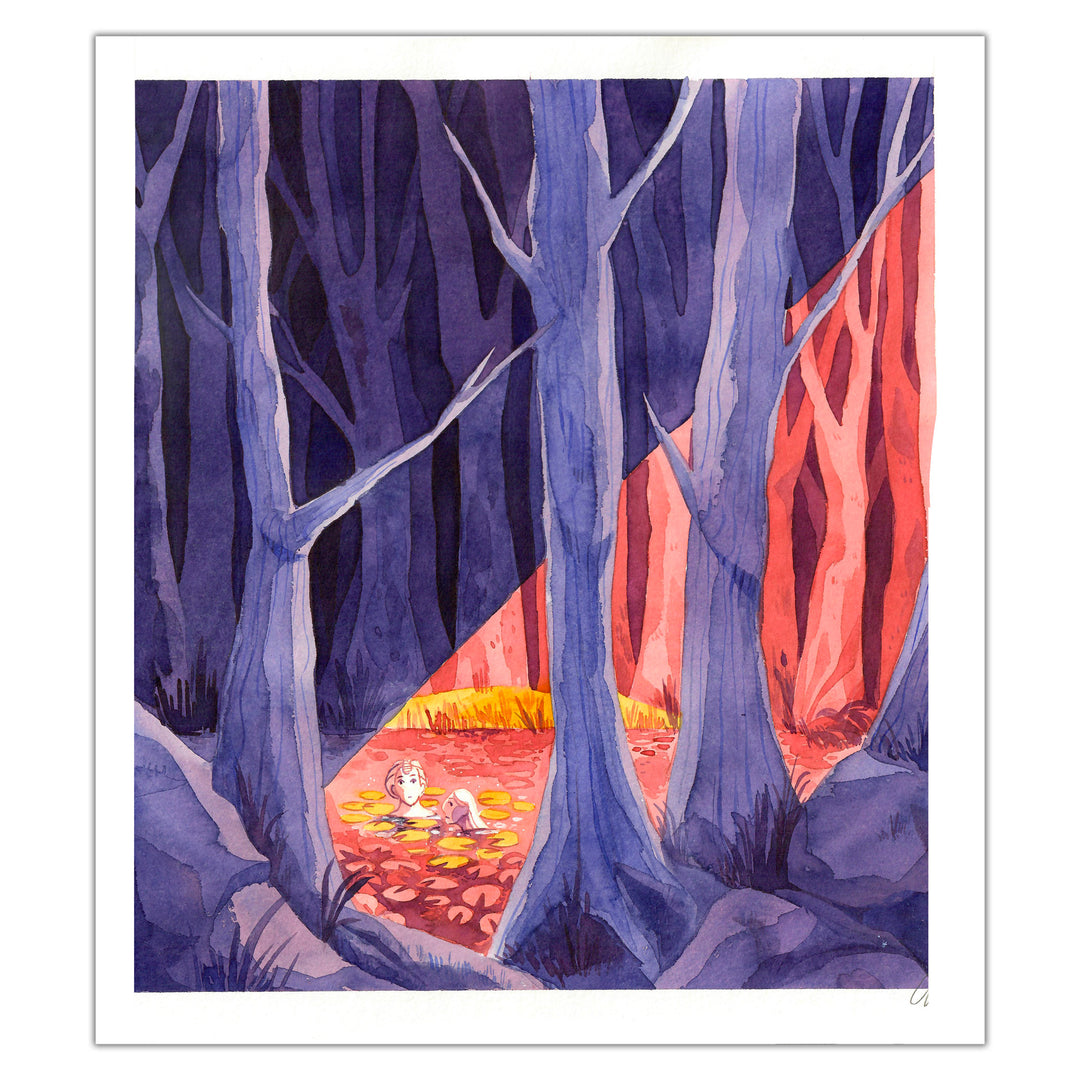 Cy. - Illustration originale - Bain