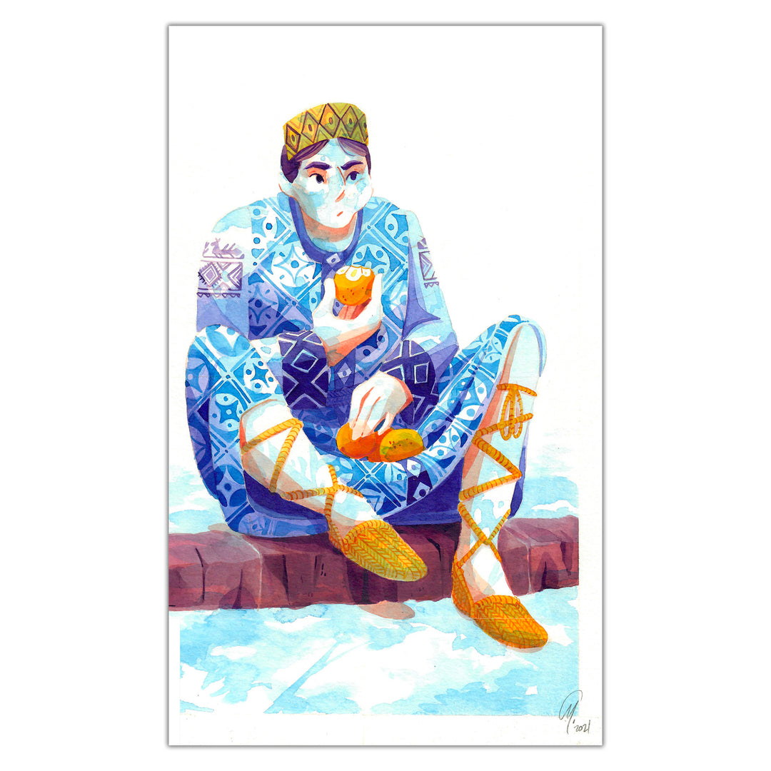 Cy. - Illustration originale - Goûter
