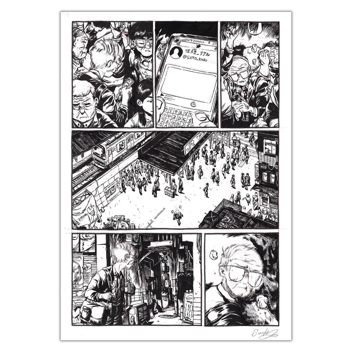 Guillaume Singelin - LowReader 1 Mr Sato - Planche originale page 4