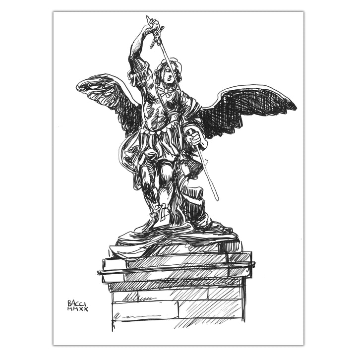 Alexis Bacci -Ink October - No pencil statue studies 12