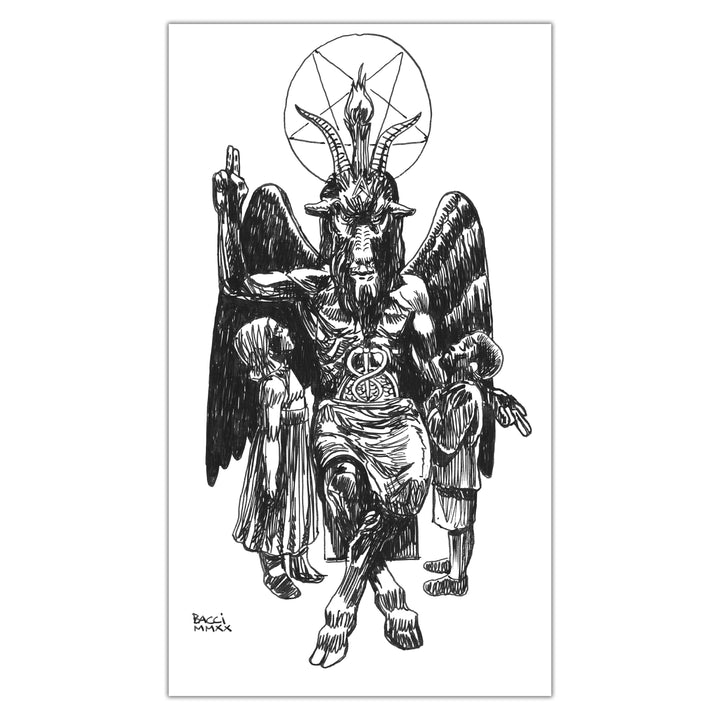 Alexis Bacci - Ink October - No pencil statue studies Baphomet