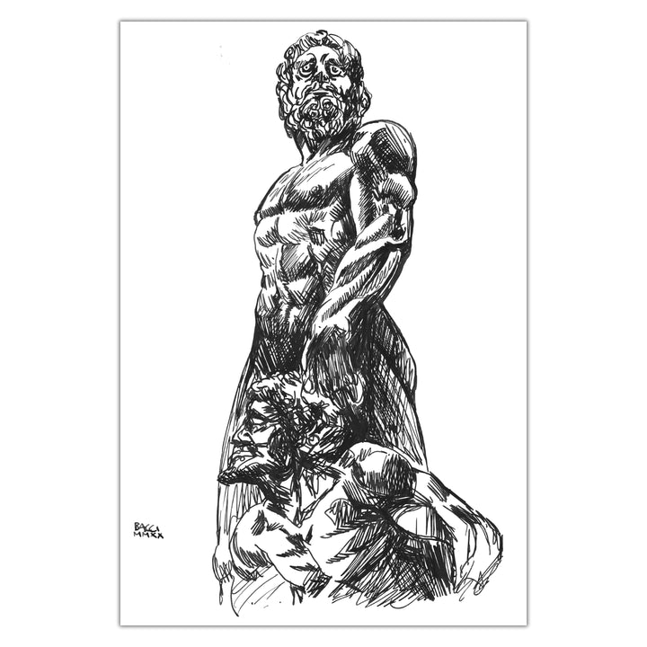 Alexis Bacci - Ink October - No pencil statue studies 16
