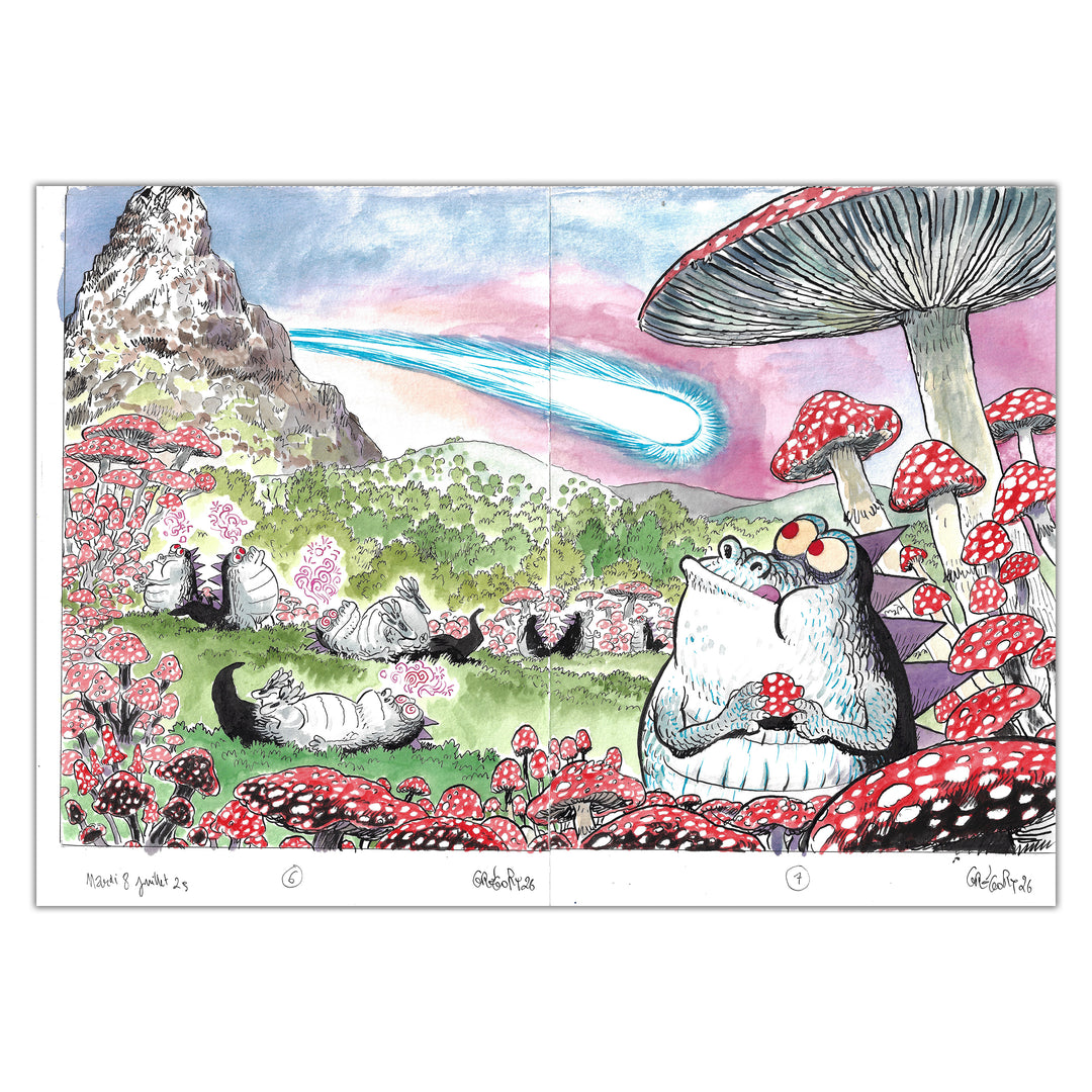 Gregory Panaccione - Petit Bonhomme - Original double page 7 and 8