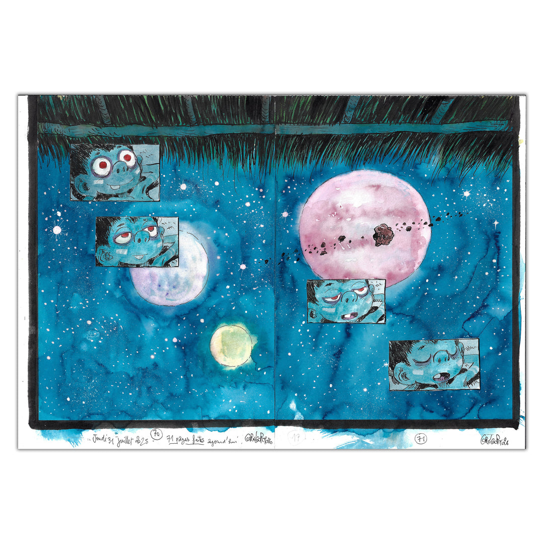 Gregory Panaccione - Petit Bonhomme - Original double page 72 and 73
