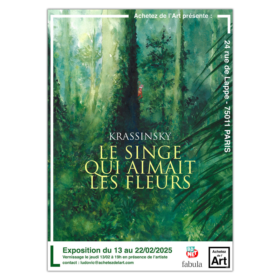 Jean-Paul Krassinsky - Le Singe qui Aimait les Fleurs - Planche originale 30