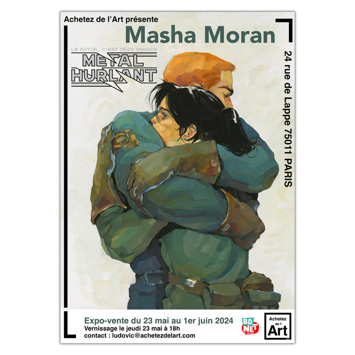 Masha Moran - Métal Hurlant n°10 - Prendre La Vague - Original Board 1
