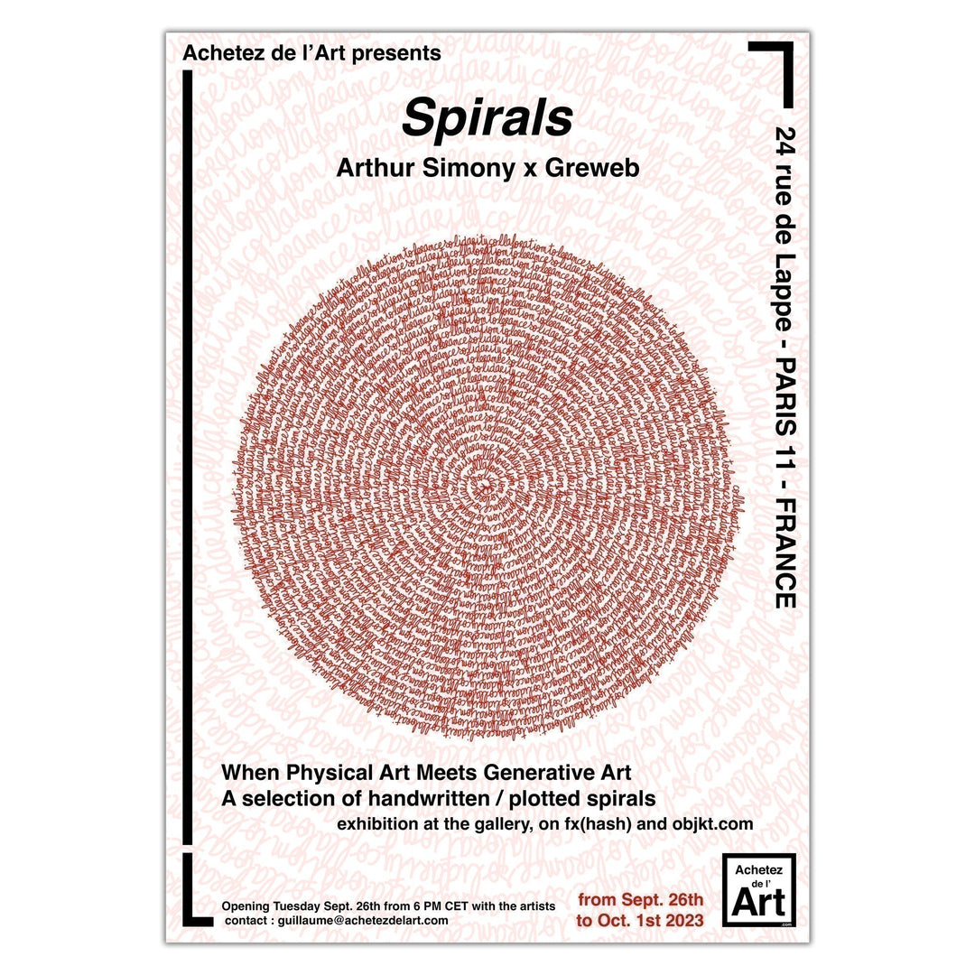 Arthur Simony x Greweb -  Grande Spirale Creativity Openness Honesty