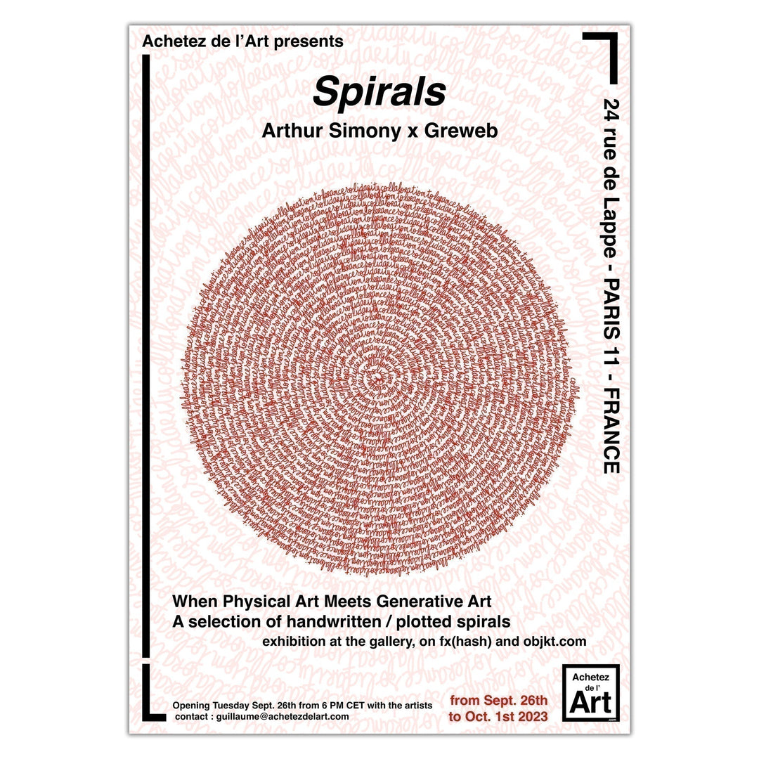 Arthur Simony x Greweb -  Grande Spirale Independance Joy