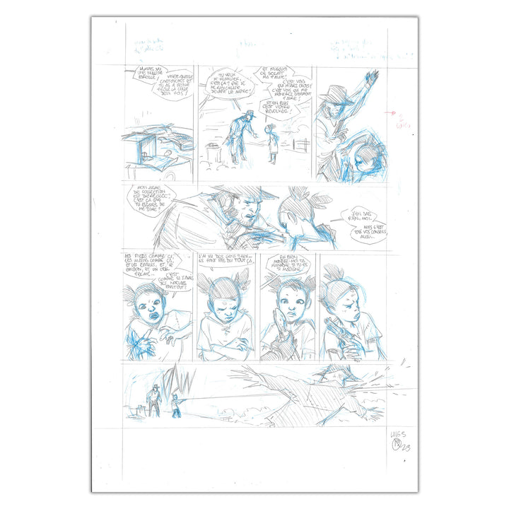 Anlor - Ladies with Guns tome 3 - Planche originale 23 avec storyboard