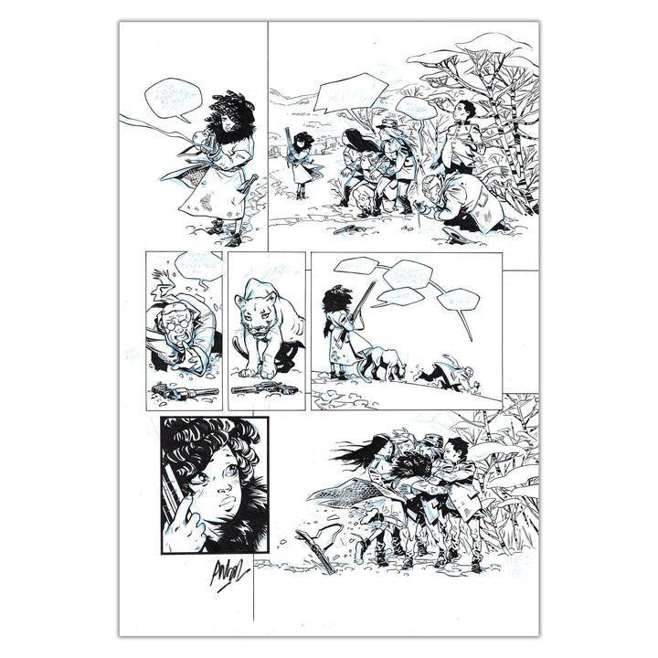 Anlor - Ladies with Guns tome 3 - Planche originale 66 avec storyboard