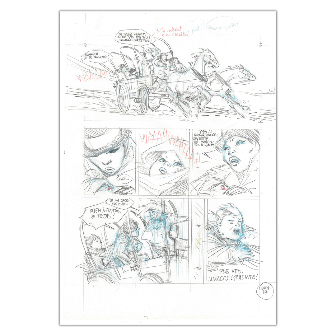 Anlor - Ladies with Guns tome 4 - Planche originale 17 avec storyboard