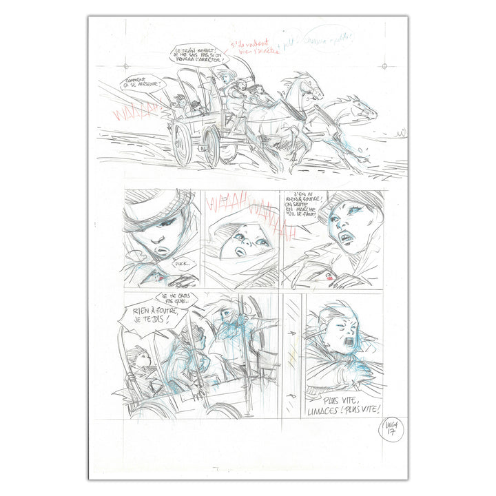 Anlor - Ladies with Guns tome 4 - Planche originale 17 avec storyboard