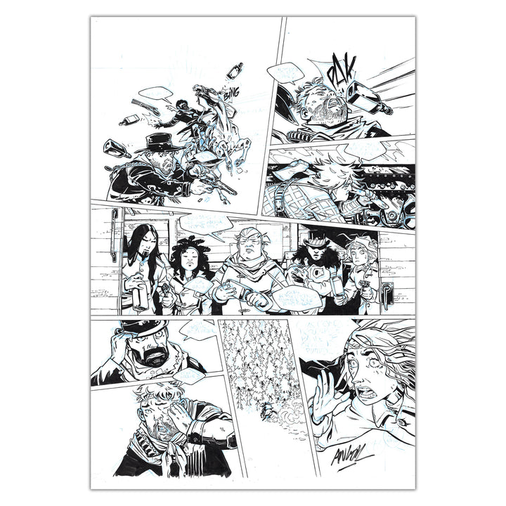 Anlor - Ladies with Guns tome 4 - Planche originale 48 avec storyboard