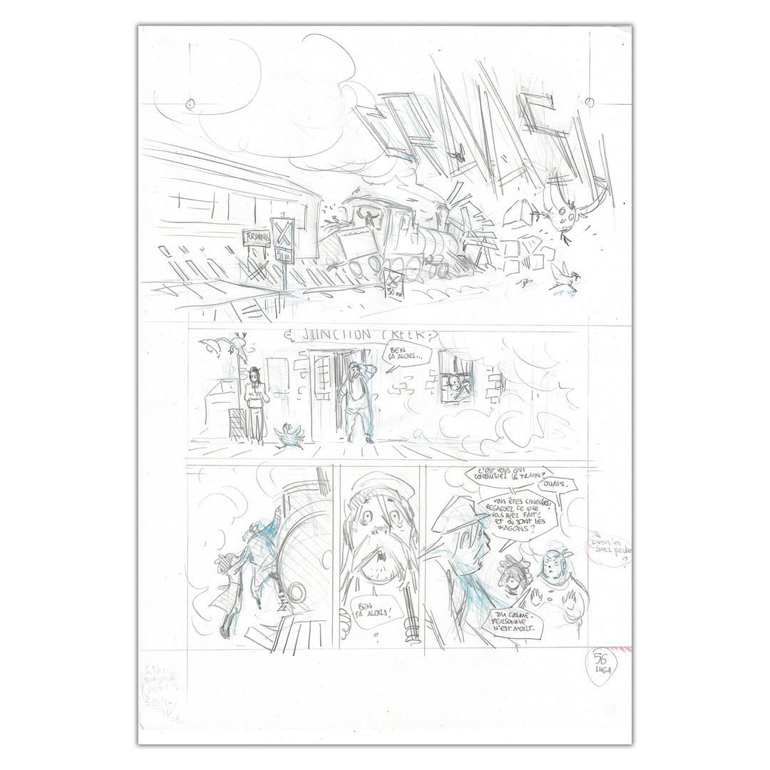 Anlor - Ladies with Guns tome 4 - Planche originale 56 avec storyboard