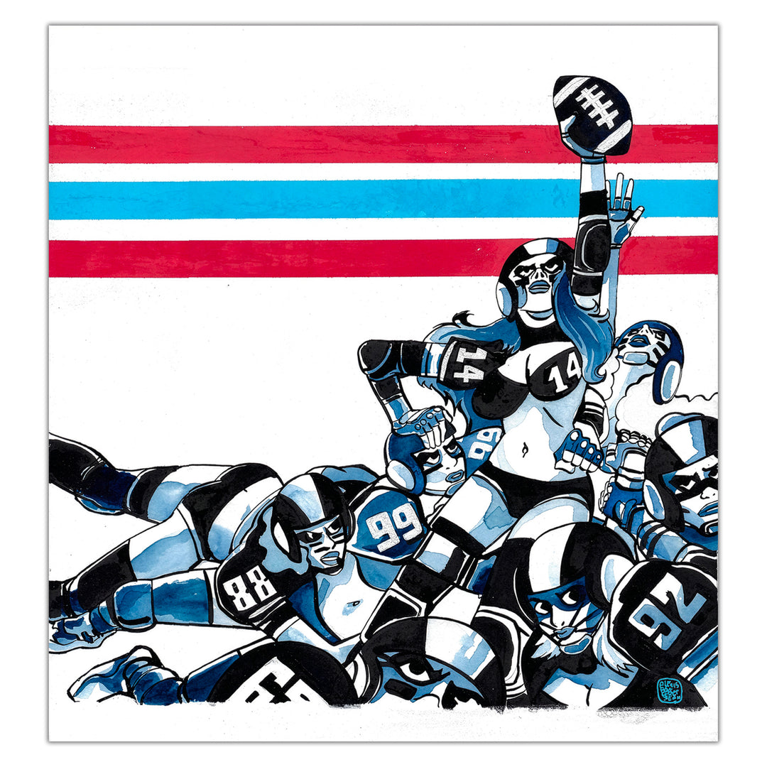 Sports Art - All In - Illustration originale d&