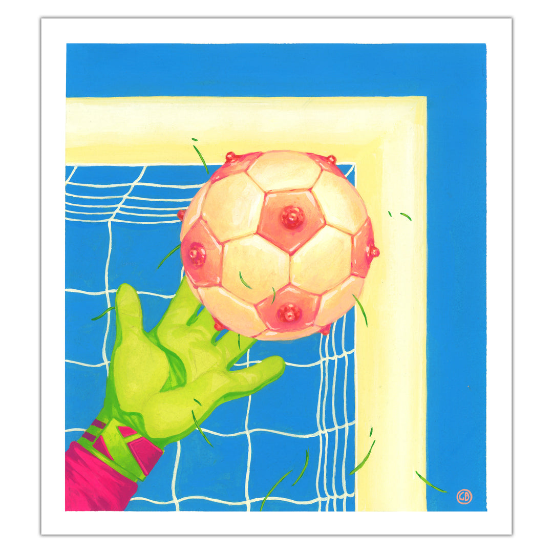 Sports Art - Goal Seduction - Illustration originale de Gianenrico Bonacorsi