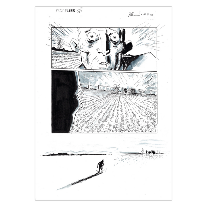 Jeff Lemire - Fishflies - Original plate 19