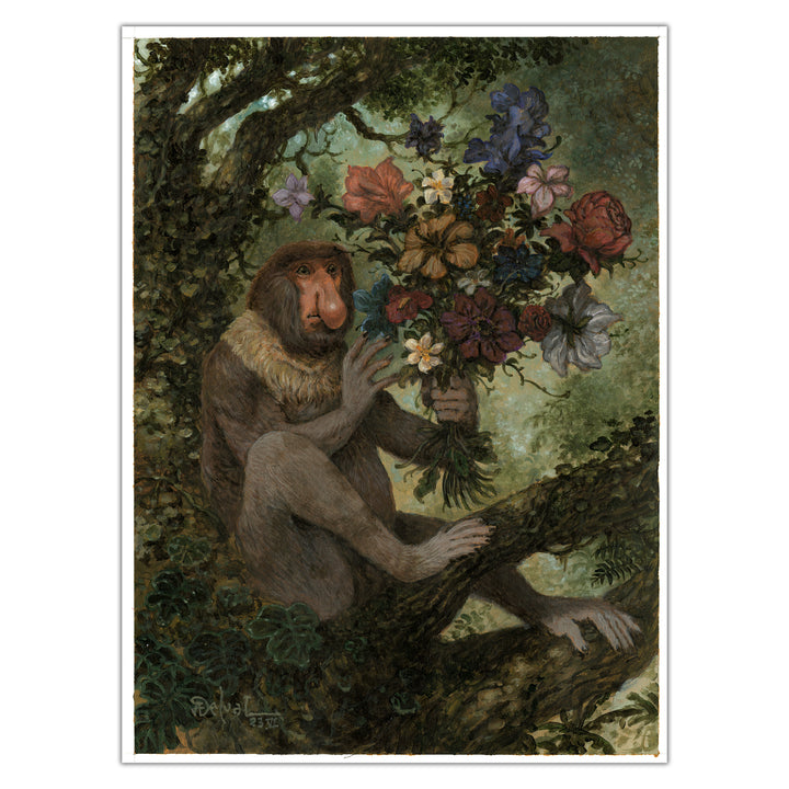 Jean-Paul Krassinsky - Le Singe qui Aimait les Fleurs - Original illustration #3