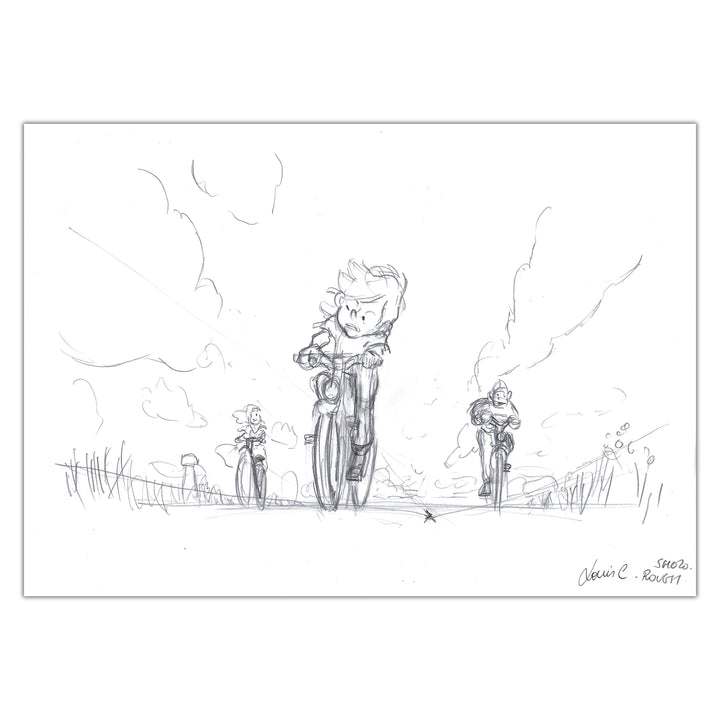 Louis Clichy - Le Corset - Dessin original sur papier (réf. 1)