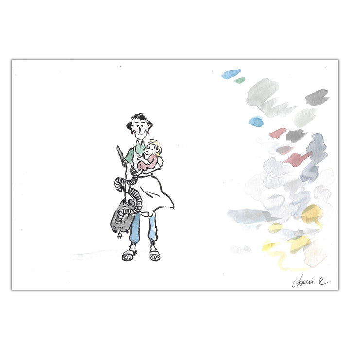 Louis Clichy - Le Corset - Dessin original sur papier (réf. 112)