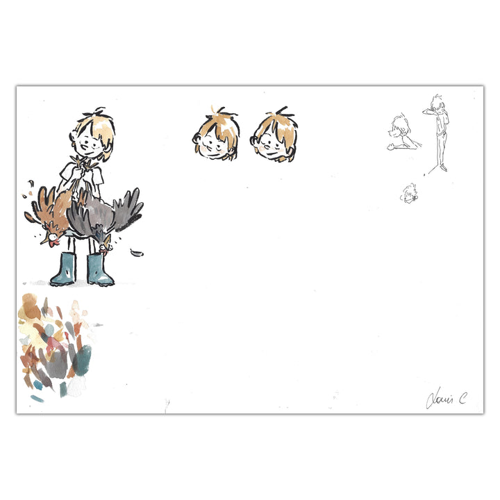 Louis Clichy - Le Corset - Dessin original sur papier (réf. 116)