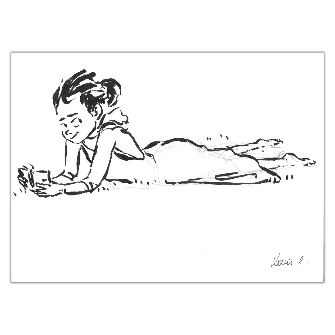 Louis Clichy - Le Corset - Dessin original sur papier (réf. 126)