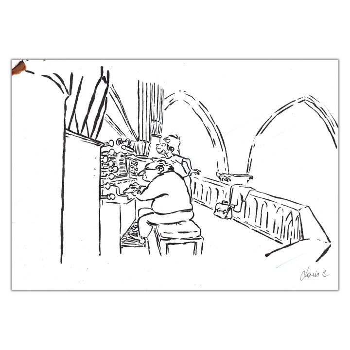 Louis Clichy - Le Corset - Dessin original sur papier (réf. 133)