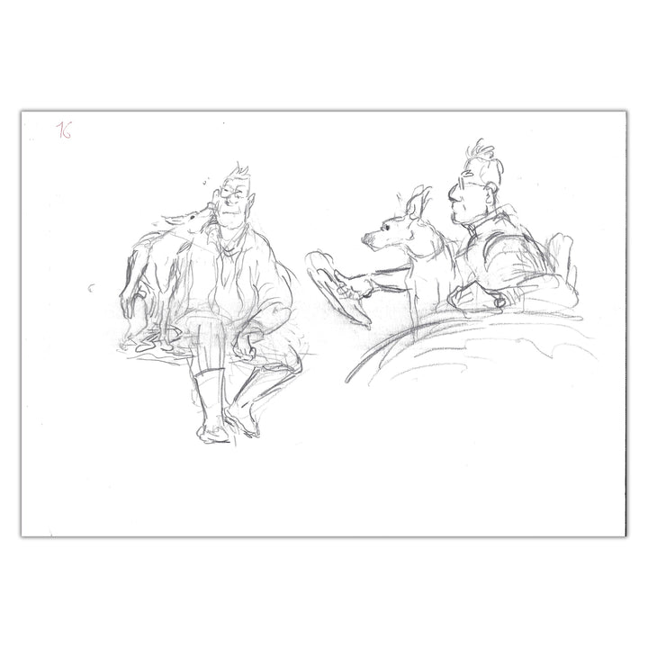 Louis Clichy - Le Corset - Dessin original sur papier (réf. 16)
