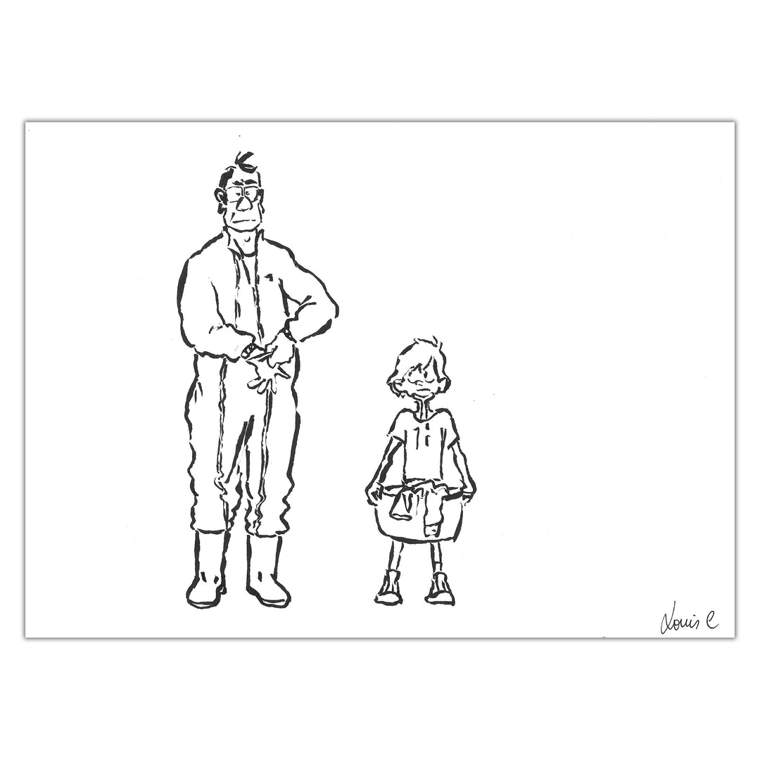 Louis Clichy - Le Corset - Dessin original sur papier (réf. 165)