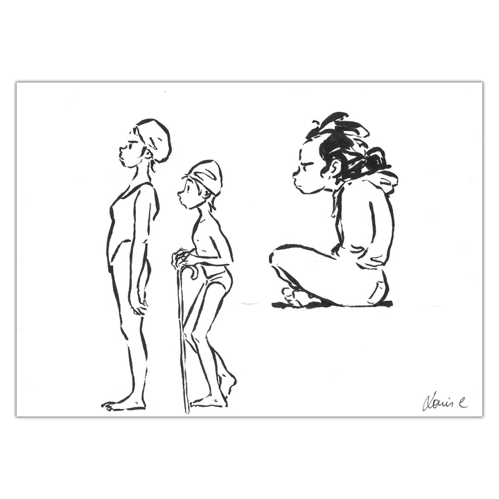 Louis Clichy - Le Corset - Dessin original sur papier (réf. 171)