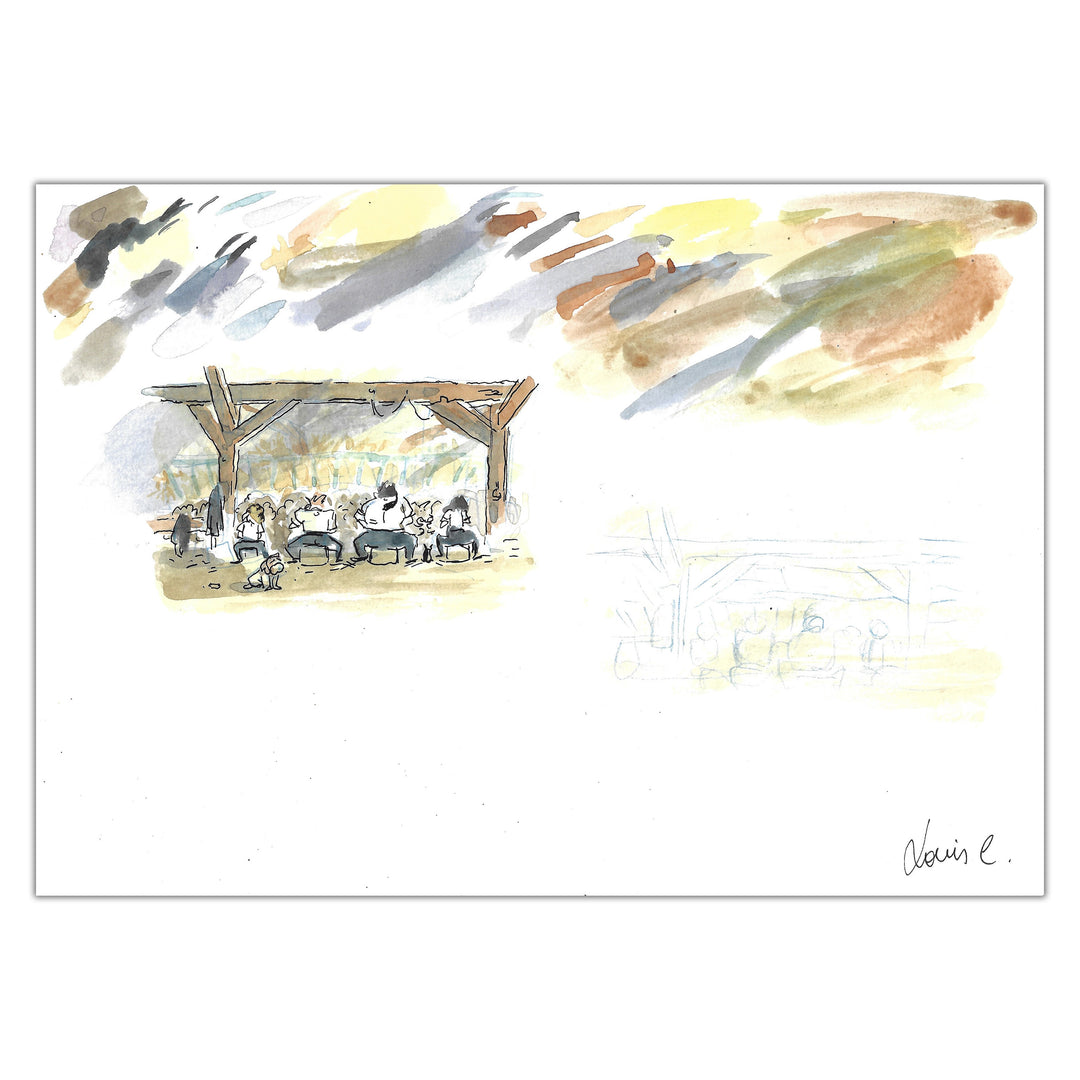 Louis Clichy - Le Corset - Dessin original sur papier (réf. 214)