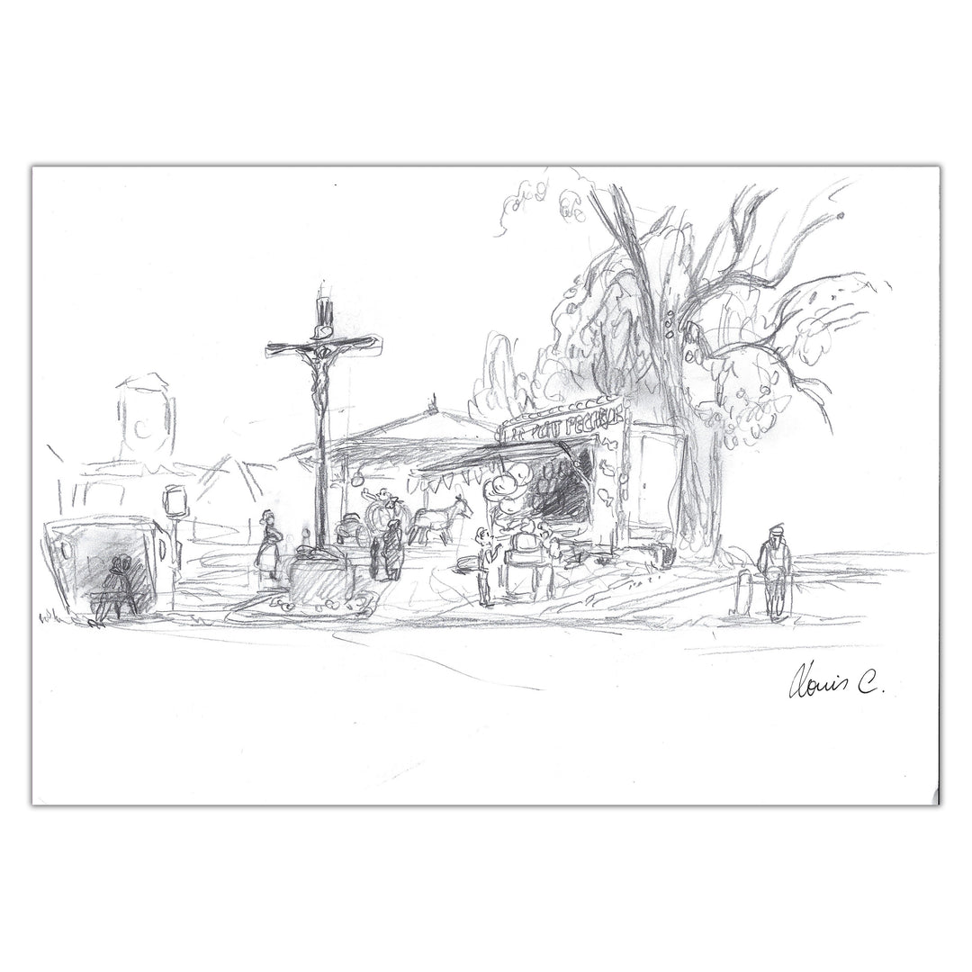 Louis Clichy - Le Corset - Dessin original sur papier (réf. 22)