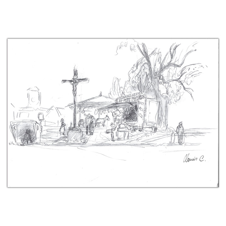 Louis Clichy - Le Corset - Dessin original sur papier (réf. 22)