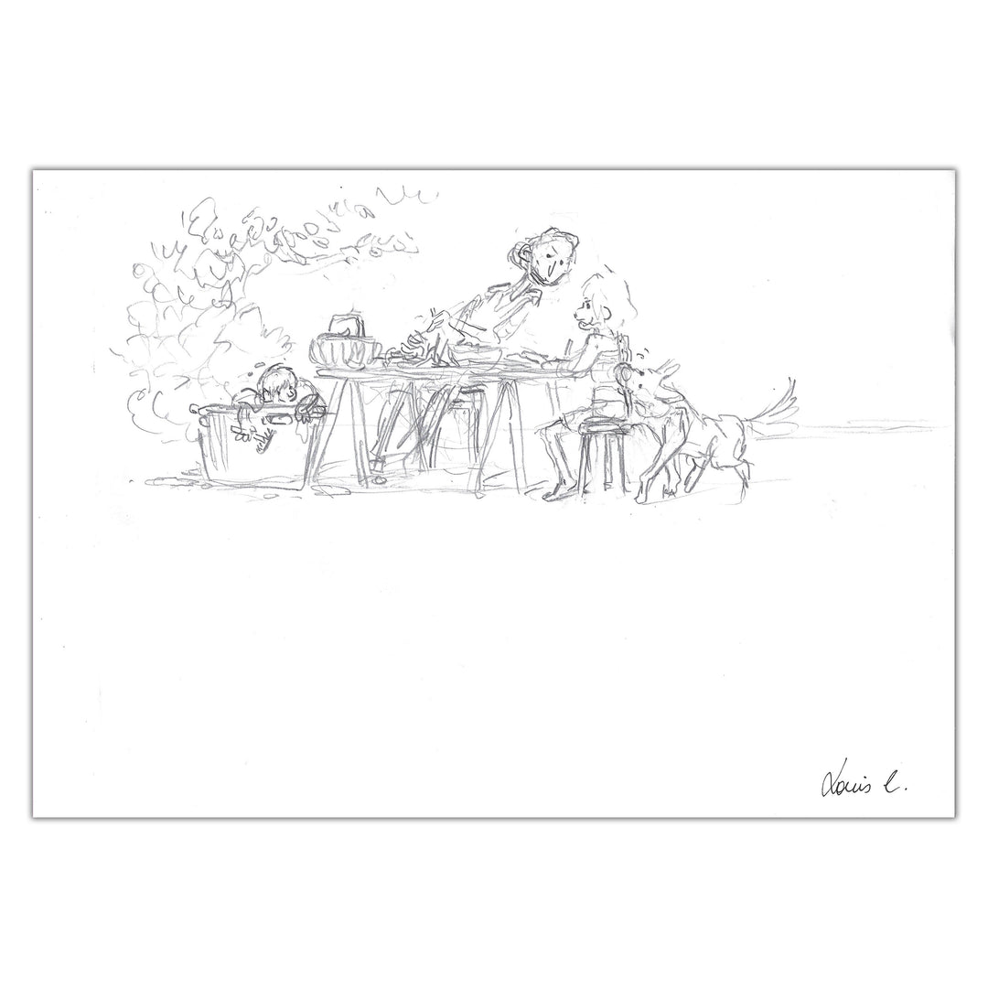 Louis Clichy - Le Corset - Dessin original sur papier (réf. 24)
