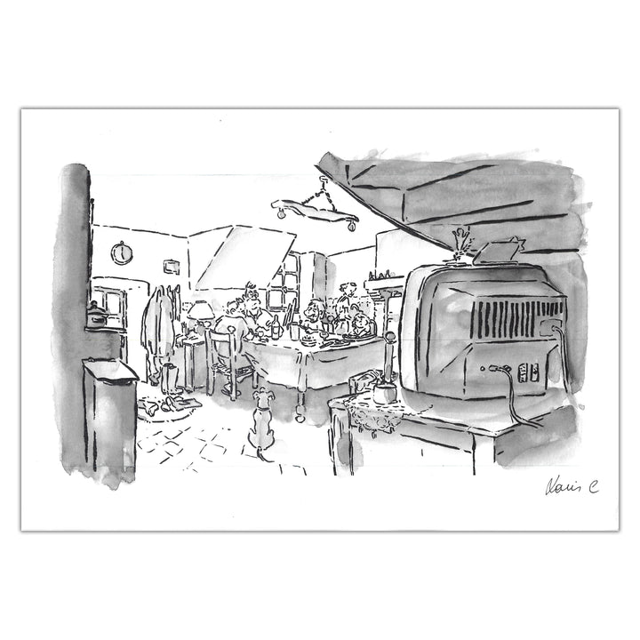 Louis Clichy - Le Corset - Dessin original sur papier (réf. 37)