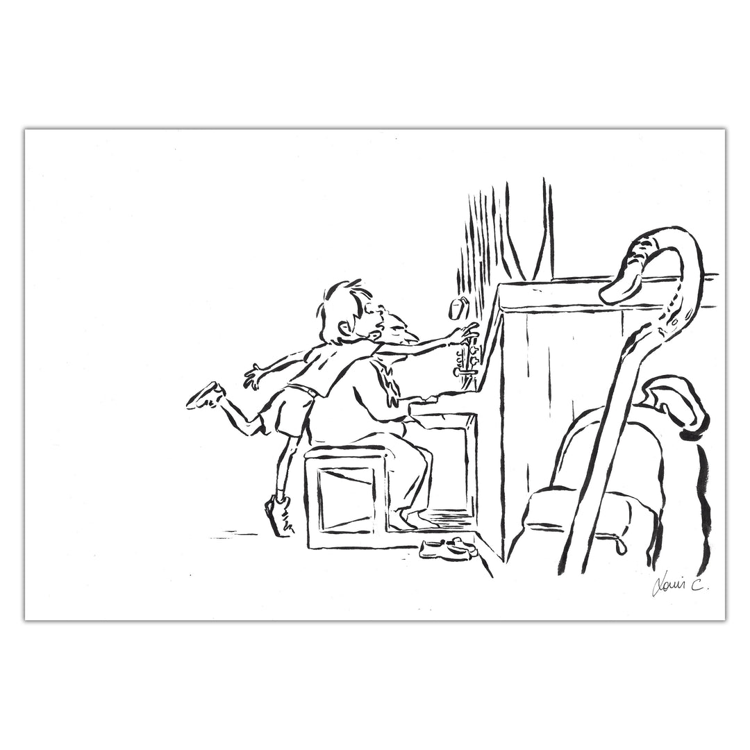Louis Clichy - Le Corset - Dessin original sur papier (réf. 55)