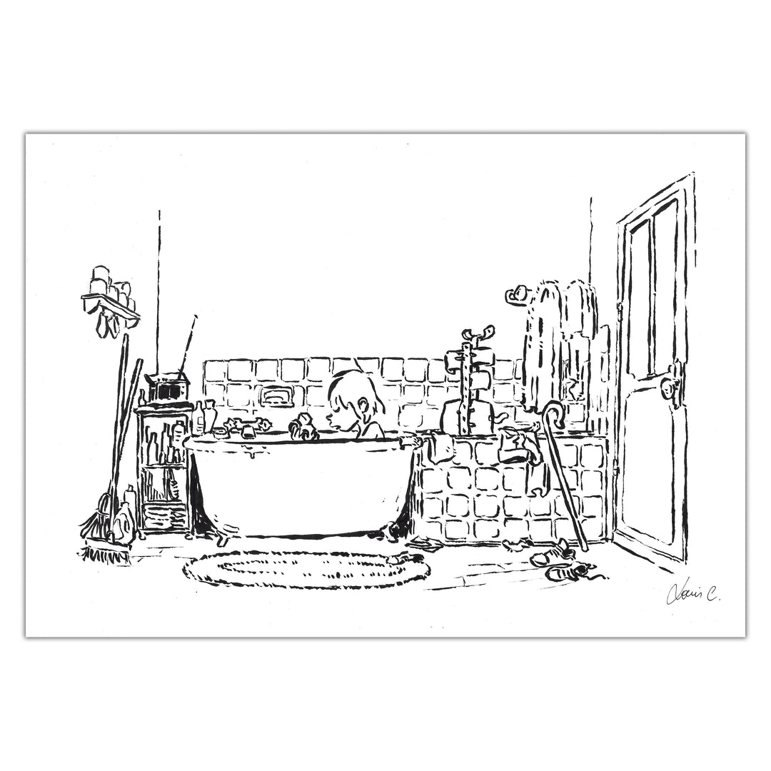 Louis Clichy - Le Corset - Dessin original sur papier (réf. 60)