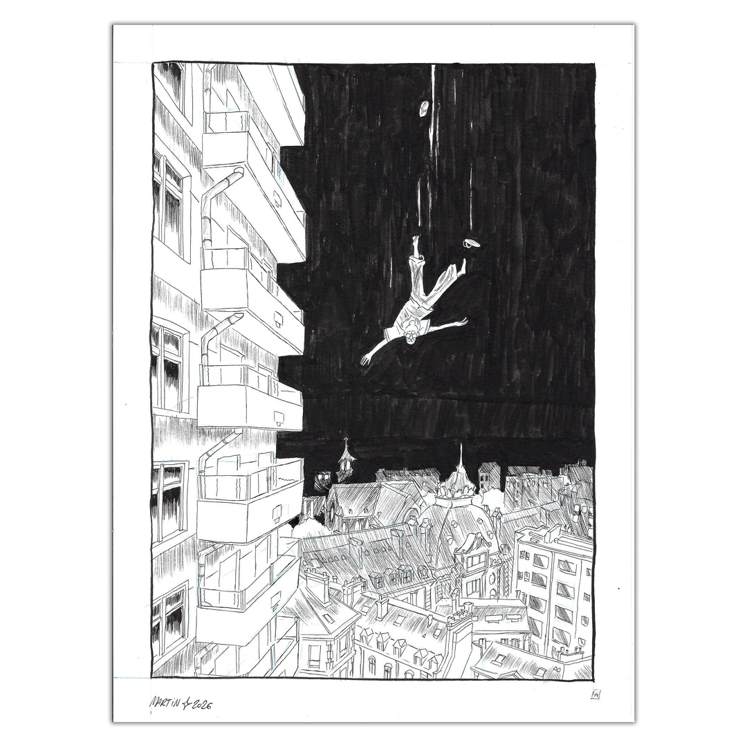 Martin Robic (Label 619) - Planche originale 48 Une Fête Sans Fin