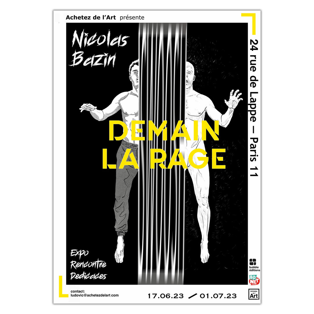 Nicolas Bazin - Demain la rage - Double planche originale pages 126 & 127
