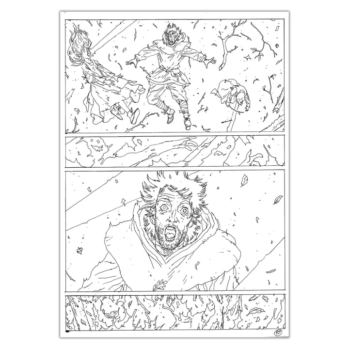 Jérémie Gasparutto - Le chemin derrière la maison - Planche originale 35