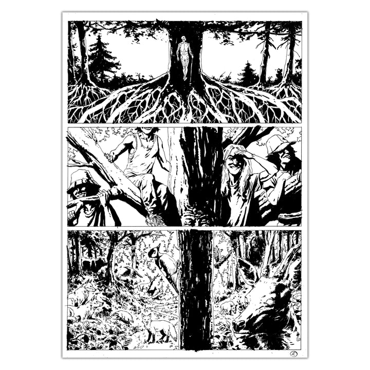 Jérémie Gasparutto - Le chemin derrière la maison - Planche originale 60