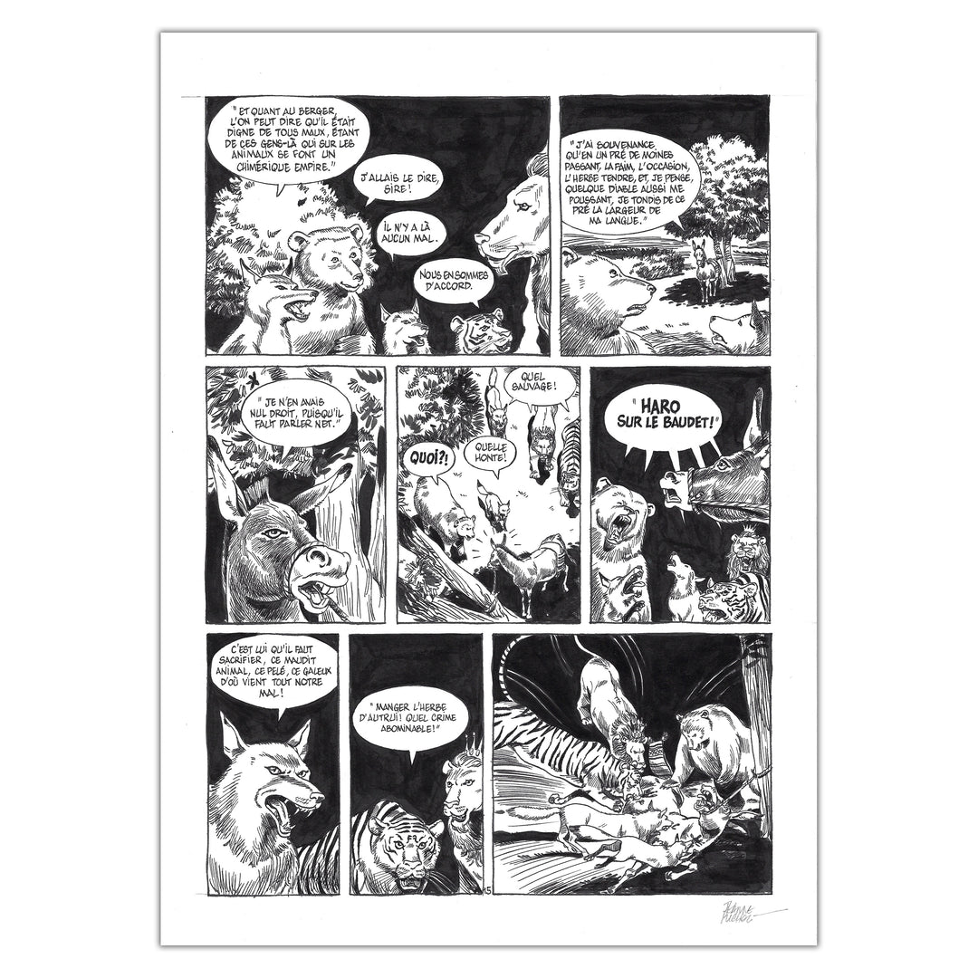 Jeanne Puchol - Planches originales " Les animaux malades de la Peste"
