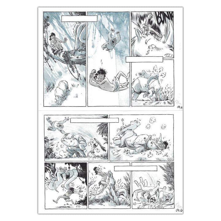 Jerome Jouvray - Johnny Jungle - Tome 1 - Planche originale 7