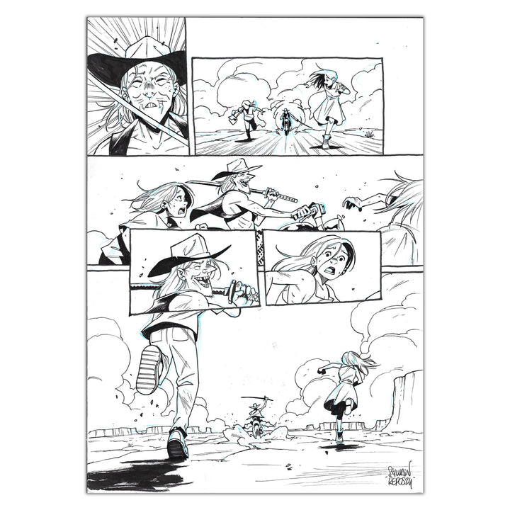 Sylvain Repos – LowReader 5 - The Ultimate Samurai of Route 66 - Original Artwork Page 49