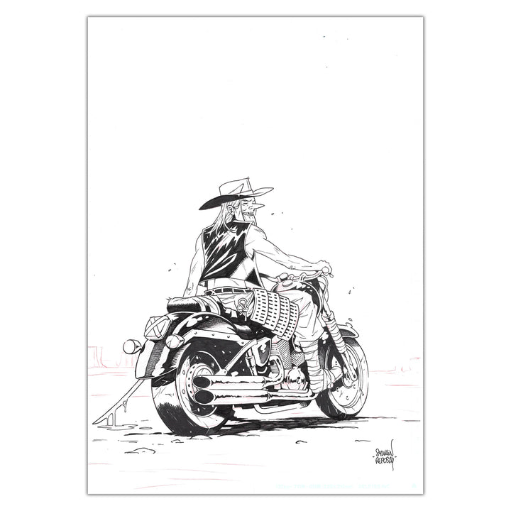 Sylvain Repos – LowReader 5 - The Ultimate Samurai of Route 66 - Original illustration