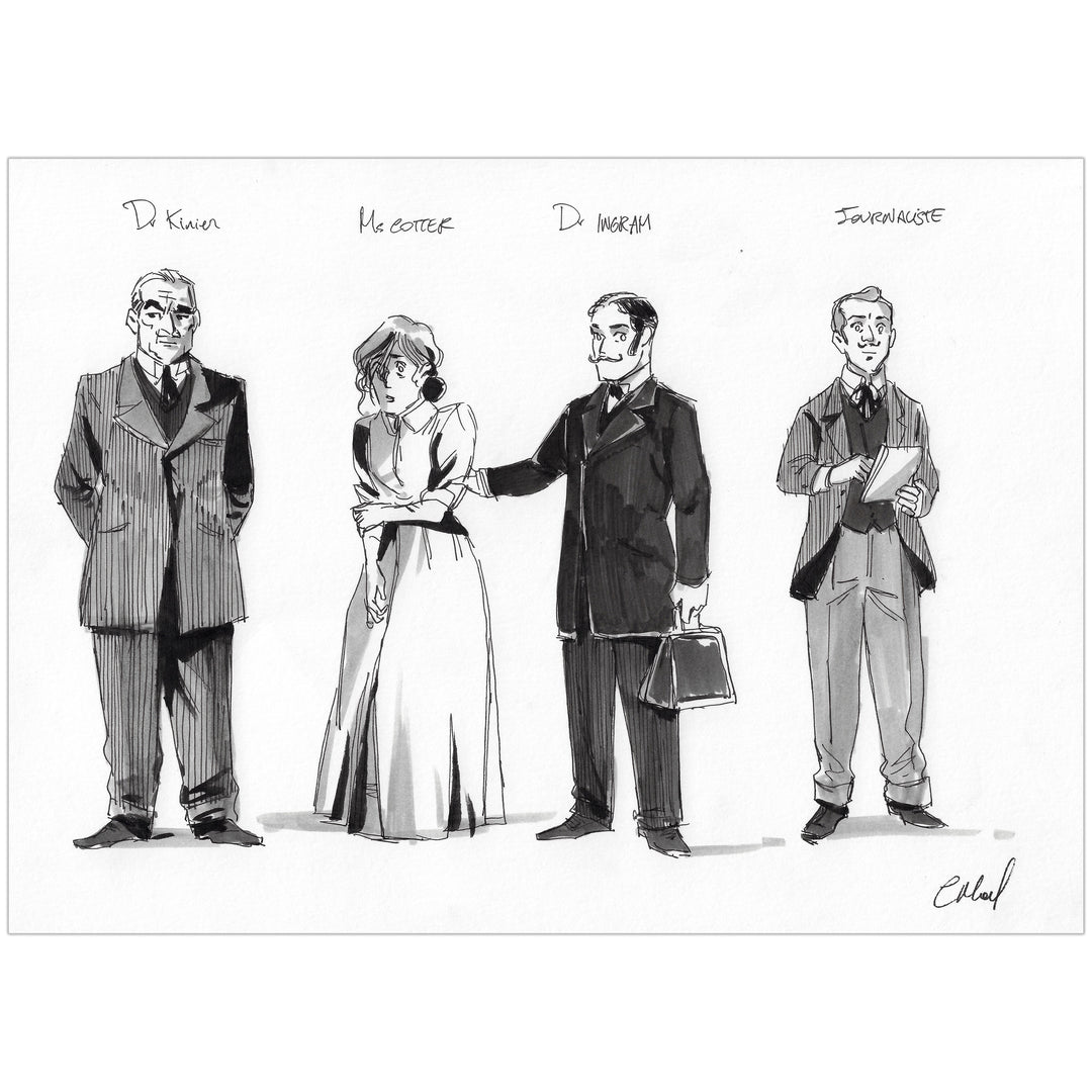 Carole Maurel - Nellie Bly - Illustration originale recherche personnages 2