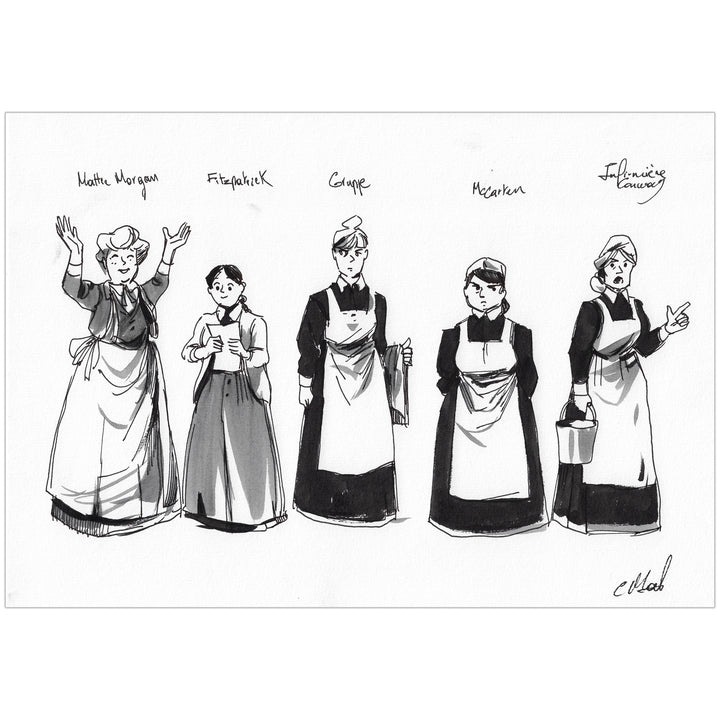 Carole Maurel - Nellie Bly - Illustration originale recherche personnages 4