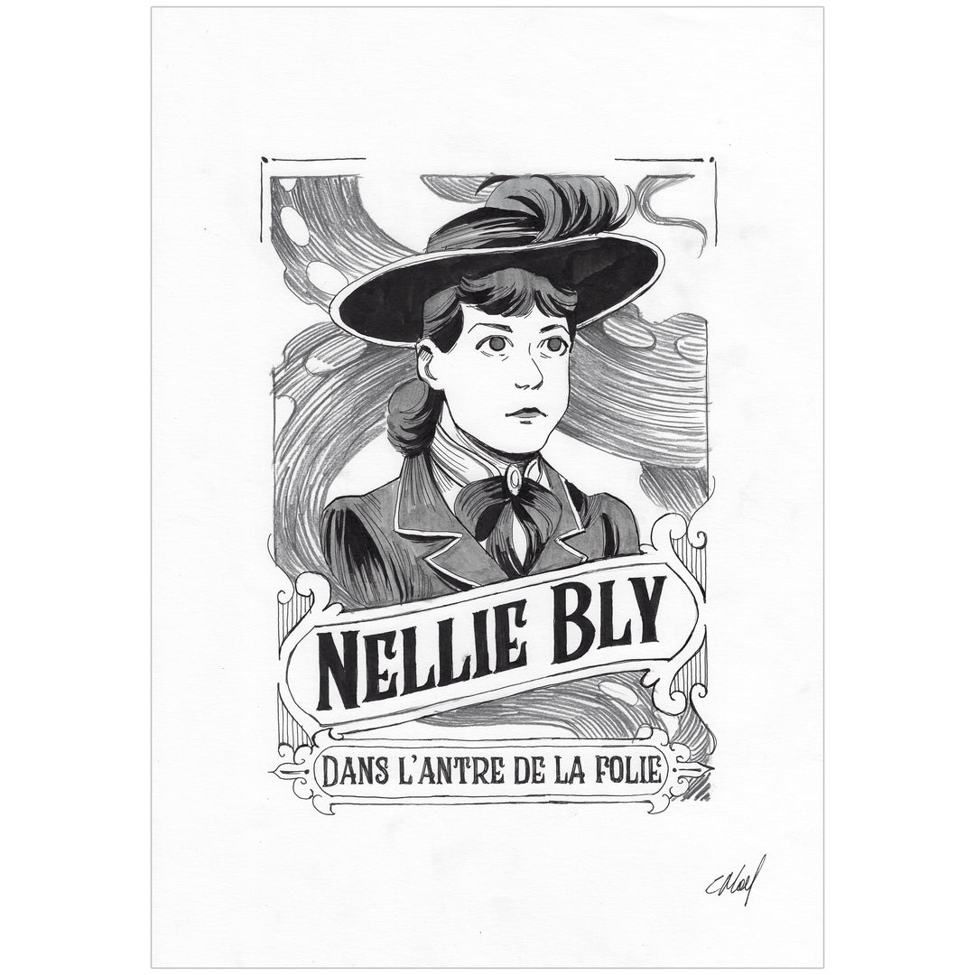 Carole Maurel - Nellie Bly - Illustration originale Page Titre